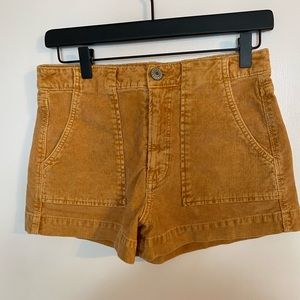 American Eagle Mustard/ Yellow Corduroy Shorts